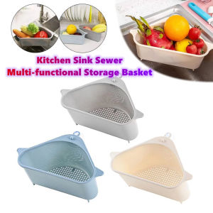 Kitchen Sink Drain Multi-function Storage Basket Triangle Plastic Storage Hanger Rack Fruit Basket厨房水槽三角篮子