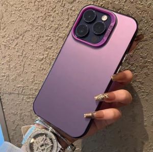 Case Pro Hard Casing For iPhone 11 17Pro Max Case iPhone 13 14 Pro Max 15 Pro Max Phone Case iPhone 13 Pro Max 14 15 16 Plus 11 Pro Max 16 Pro Max Phone Case Luxury Electroplate Metal Lens Soft Solid Color Frosted Case Hard Case