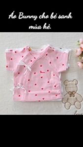 Set áo newborn 4 món ngắn tay mua hè chất thun cotton cho bé 3-6kg