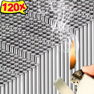 Naitre】แกนเชื่อมบัดกรีแบบสากล120ชิ้นแท่งบัดกรีอลูมิเนียมสีเงินที่ผ่านการคว้านแล้วไม้พร้อมสายชุดอุปกรณ์สำหรับแท่งเหล็กอัลลอยด์เชื่อม