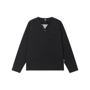 FORNINES | Bamboo Jersey Two-in-One Henley T Shirt