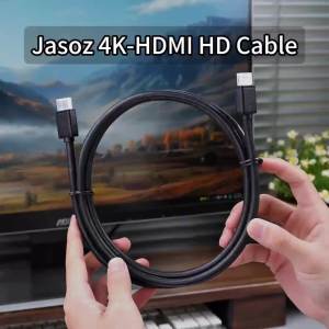 Jasoz HDMI Cable 4K 1080P 60Hz HDR HDMI Cable 2.0v Full Copper With Ethernet HDMI Adapter For TV Monitor Projector Xbox