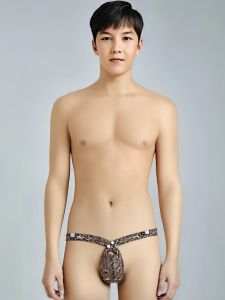 กางเกงชั้นในชายเซ็กซี่ ทรงต่ำ ลายพราง กางเกงชั้นในชายทรง T ทรง U ด้านหน้าเปิด กางเกงชั้นในชายทรง U ด้านหน้าเปิด