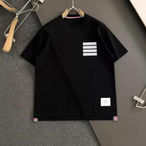 PAZHAOLANG | Plus Size 4-Bar Short Sleeve Cotton T-Shirt for Men