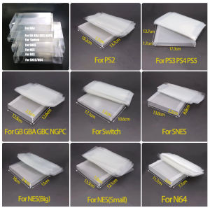 6PCS Clear Transparent Game Cartridge Box Case CIB Games Plastic PET Protector for N64 NES SNES for GB GBA GBC NGPC Switch