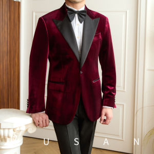 Áo Blazer Lụa Slim Fit Cao Cấp Notch Lapel