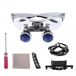 2.5X/3.5X Dental Surgical Loupes Binocular Magnifier-Ultra-Light 320-420mm Optical Headlight for Dentist Tools&Lab Surgery Tools