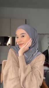 Hijab Segitiga Jersey Premium Warna Solid Multisize untuk Muslimah