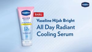 Vaseline Hijab Bright Cooling Body Serum 180ml - Perawatan Tubuh All Day Radiant Long Lasting Fragrance