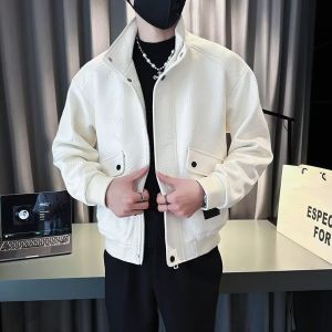 Áo Khoác Nam Mùa Xuân Phong Cách Mới Cổ Đứng Kẻ Sọc Chéo Đơn Giản Hàn Quốc Trẻ Trung Giản Dị Dài Tay Thường Ngày Áo Khoác Ngoài