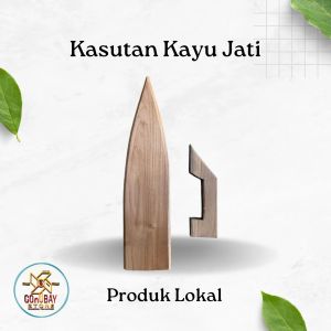 Kasutan Kayu Jati Papan dan Gagang Menyatu Roskam Acian Trowel Semen