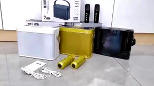 Loa karaoke bluetooth 2 mic không dây YS-219 âm thanh hay thiết kế hiện đại - Loa Bluetooth bass mạnh công suất 25W Hiệu ứng đổi giọng đổi tông vui nhộn  điều chỉnh echo reverb effect - Loa xách tay Ys 219  Loa kéo hát karaoke