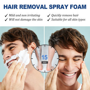 East Moon Men Armpit Epilator Mist Supplies for Chest Underarm non-irritating Moisturizing Body Painless Permanent Effective Stop Growth Mens Beard Skin-friendly Grooming