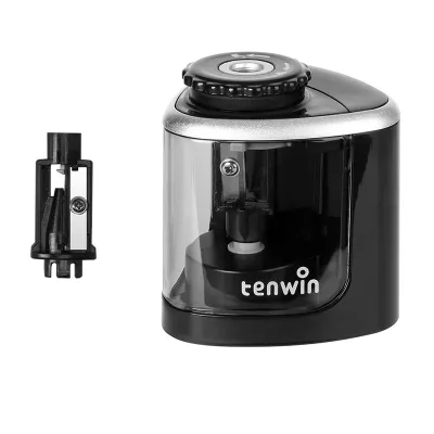 Máy Gọt Bút Chì Điện/cầm Tay 2 Trong 1 Tenwin Với Lưỡi Dao Thép Xoắn Ốc An Toàn Cho Học Sinh Trẻ Em & Người Lớn Tự Động 8005