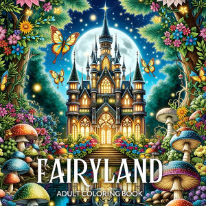  FAIRYLAND Adult Coloring Book for Stress Relief - Anti-Anxiety Mindfulness Art Therapy with Creative Painting Pages