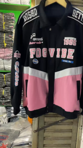 FOG VIBE– Sweater Hoodie Baseball Varsity AMERIKA Pria Wanita Style Terbaru Kekinian Best Seller 2025