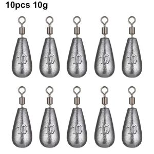 Quick Release Fishing Weight Sinker 10Pcs10g Soft Bait Sinker Bass Fishing Tackle Accessories Line Sinkers Hook Connector