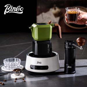 Bincoo Moka Coffee Pot Double Valve Mocha Pot Set Home Cooking Coffee Pot Italian -style Small Hand Grinding Coffee Machine