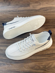 Mens Winter Casual Shoes 2025 New Style Leather Lined Slip-On Low Top Flat Bottom Rubber Outsole Breathable Comfortable