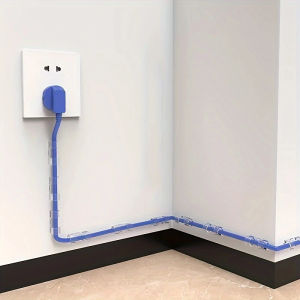 100Pcs Adhesive Cable Clamps Transparent Wire Brackets Power Line Management Plastic Cable Tissue Clamps for Walls Tables Under