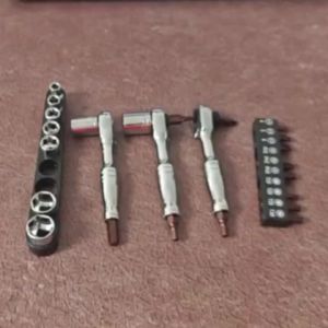 1/4 INCH Ratchet Double Head Fast Ratchet Wrench Double-Ended Mini Screwdriver Socket Wrench Set Bicycle Repair Hand Tools Set