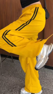 [พร้อมส่ง]Trendy Man กางเกงคาร์โก้ชาย สีดำ ทรงสวย เอวยางยืด ใส่สบาย มีกระเป๋าเยอะ แฟชั่นสไตล์อเมริกัน