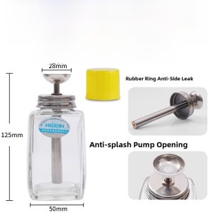 Press Type Glass Alcohol Bottle SMD Soldering Bath Water Mobile Phone Repair Tool Set Press Absorption Pump for Industrial Use