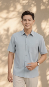 Áo sơ mi tay Việt Tiến tay ngắn (S-XL)