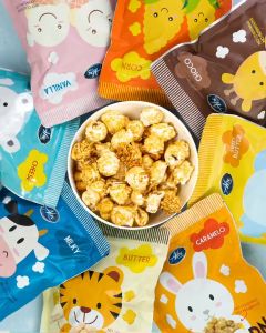 Camilan Makanan Ringan Snack Abe Food Popcorn 80 Gr Rasa Vanilla Cheese Milky Choco Butter Corn Sweet Butter Butter Caramelo (  No MSG No Preservatives  No Colouring )