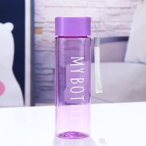 500ML BPA Free Water Bottle Botol Air Student Fashion Bottle Food Grade AS PP PET Material Travel Cup Transparent Bottle