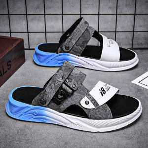 Mens Summer Sandals Sports Anti-slip Beach Shoes Soft Bottom Wear-resistant Driving Slippers Breathable Slip-On Casual Thong