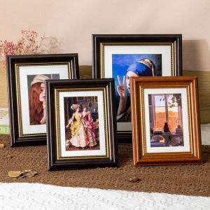Retro American Style Photo Frame Desktop Display 6 7 Inch 8 Inch Print to A4 Painting Frame Size Home Decoration Accessories