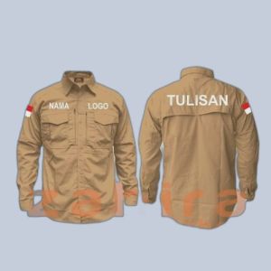 kemeja tactikal WTAC pria bordier sesuai pesanan min 6pcs
