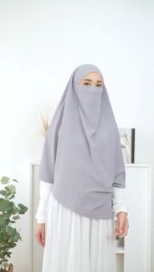 SL Ainun Hijab Jilbab French Khimar Kerudung Bergo Instan Cadar Jumbo Tali Syari Bhn Jersey Premium