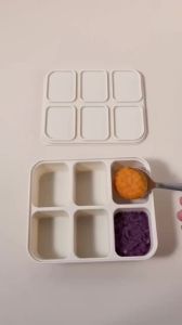 Baby Ice Cube Tray Silicone with Lids Flexible Ice Molds for BeveragesBaby Food Storage Mould BPA-free