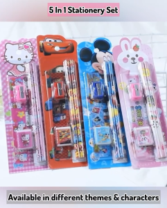 5 in 1 Kids Stationary Stationery Set School Student Birthday Present Gift Set Pencil Door Gift Party Kindergarten