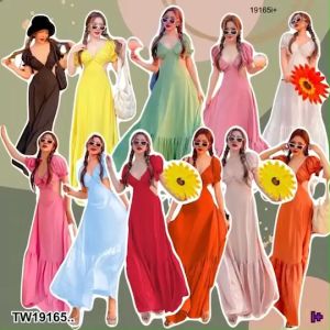 เดรสยาวแขนตุ๊กตา ดีเทลเสื้อตัวสั้น สำหรับเฉพาะเสื้อตัวสั้น