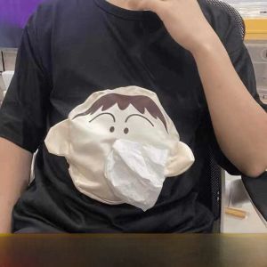 Áo Thun Trẻ Em Có Túi Đựng Giấy Tay Dài Tay Ngắn Thường Ngày Thoải Mái Vải Polyester Hoạt Hình Mùa Hè Thu