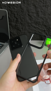 HOWESION แม่เหล็กติดโทรศัพท์ใสแบบผลึกน้ำแข็งเลนส์อัลลอยเคสสำหรับ Xiaomi 15 14อัลตร้า/Xiaomi 15 / 14 Pro เคสป้องกันการกระแทก