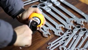 Kunci Ring Pas Flexible Ratchet 2In1 Bolak Balik Double Open End Wrench 10MM - 17MM