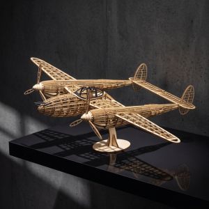 P-38 Lightning Balsa Wood Plane Model Kit 450mm Laser Cut Wooden Aircraft Static DIY Gift Display