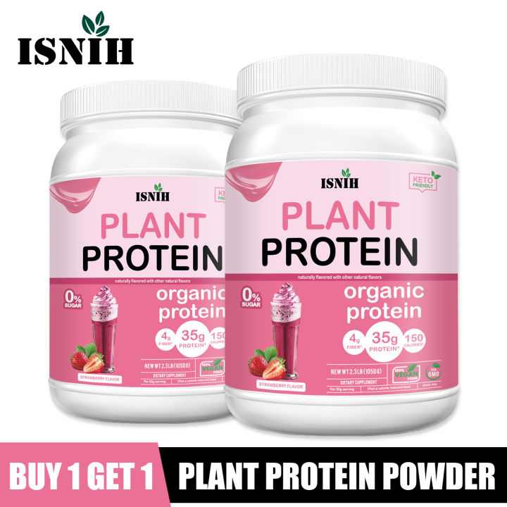 ISNIH Organic Plant Protein Powder with Vitamins Vegan Plant Based