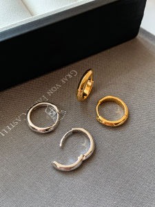 CAFFTI | Metallic Irregular Simple Luxury Hoop Earrings