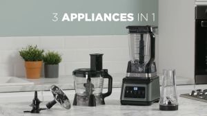 Ninja ชุดเครื่องปั่น 3-in-1 Food Processor พร้อมโถ 3 ขนาด (1.8 L Bowl 2.1 L Jug 0.7 L Cup) ระบบ Auto-iQ 1200W