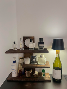 Retro Chinese Style Wooden Perfume Storage Rack Makeup Desk Multi-Layer Organizer Display Shelf Desktop Cosmetic Holder