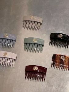 New Arrival Amber Glow Tea Rose Tooth Comb Simple Versatile Feeling Hair Accessories Fashionable Jewelry Hair Combs