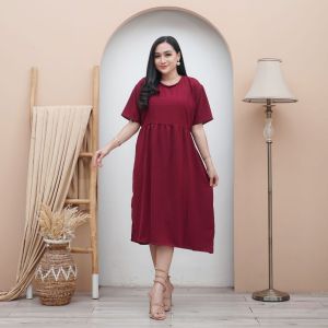 DASTER Busui Friendly Bukaan Samping Kanan Kiri / Daster Cringkle Airflow