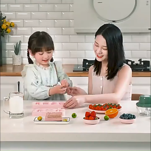 Silicone ice cream mold ice cream ice cubes with cover/cover DIY homemade cartoon popsicle mold