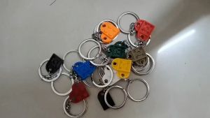 Cute Love Heart Brick Keychain for Couples Girl Boy Lego Elements Key Ring Birthday Jewelry Gift