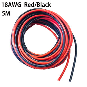 Flexible Silicone Wire 18awg Electric Wires 18 Gauge Tinned Copper Hook Up Wire 300V Cables Electronic Stranded Cable Electrics